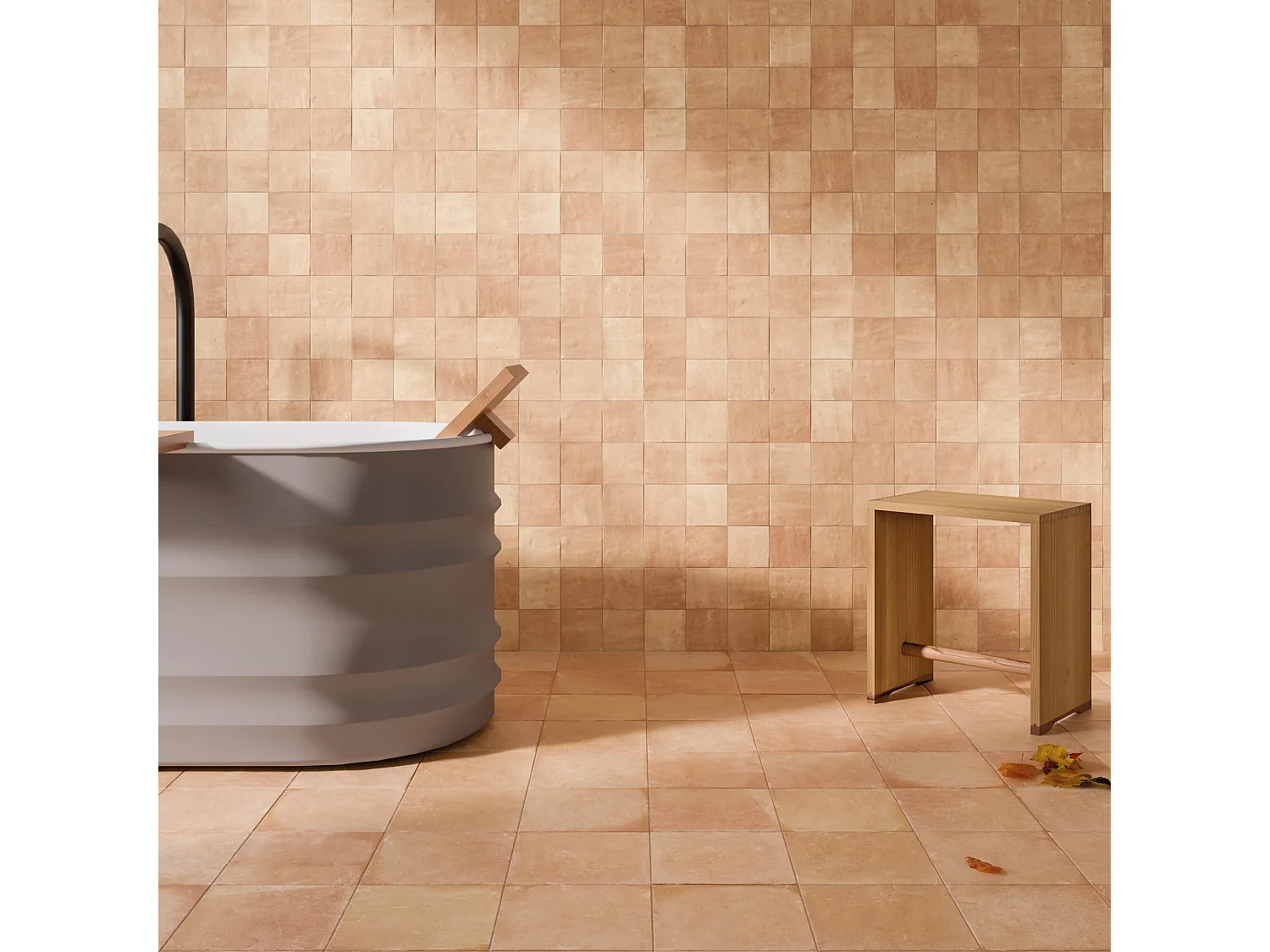 Carrelage effet Terre cuite Terracotta Argile 22,3x22,3x0,9 cm Argelio - Sol et mur intérieur (vendu par carton de 0,65 m²) - RO'MA CARRELAGE