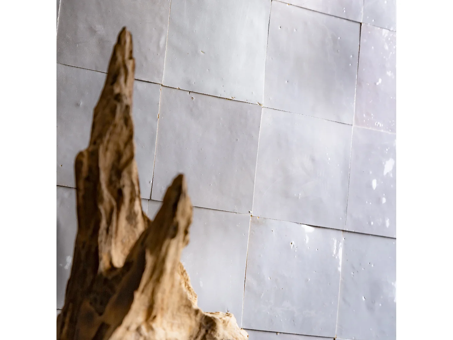 Carrelage Zellige Marocain Gris Clair 10x10 cm (vendu par 1 m²) - RO'MA NATURE