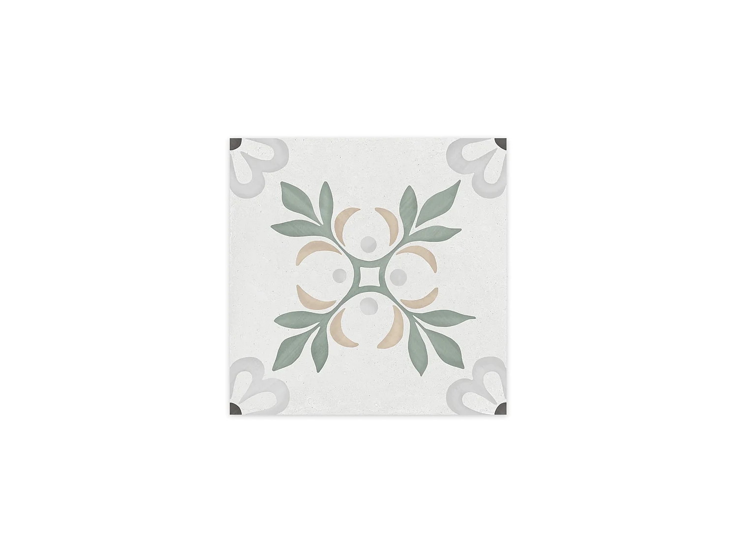 Carrelage effet Carreau ciment Roselis Vert 22,3x22,3x0,9 cm Ventoril - Sol et mur intérieur (vendu par carton de 0,65 m²) - RO'MA CARRELAGE