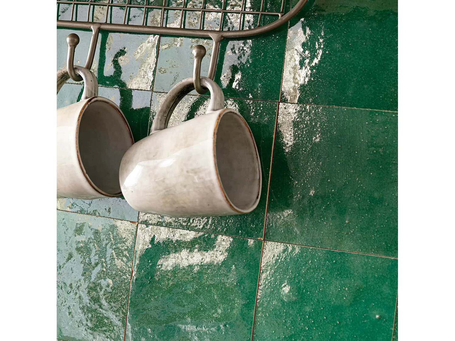 Carrelage Zellige Marocain Vert Emeraude 10x10 cm (vendu par 1 m²) - RO'MA NATURE