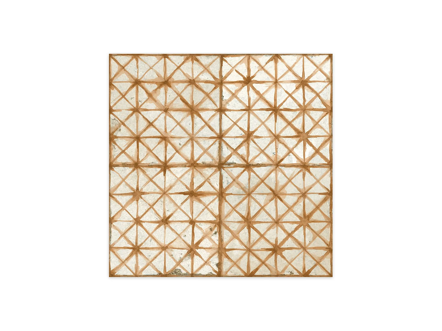 Carrelage Vintage effet Carreau ciment Orange 45x45x0,95 cm Byblos - Sol et mur intérieur (vendu par carton de 1 m²) - RO'MA CARRELAGE