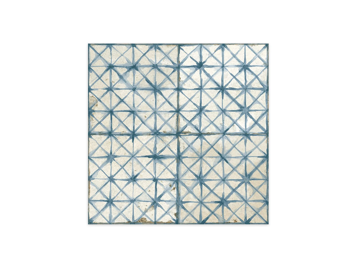 Carrelage Vintage effet Carreau ciment Bleu 45x45x0,95 cm Byblos - Sol et mur intérieur (vendu par carton de 1 m²) - RO'MA CARRELAGE