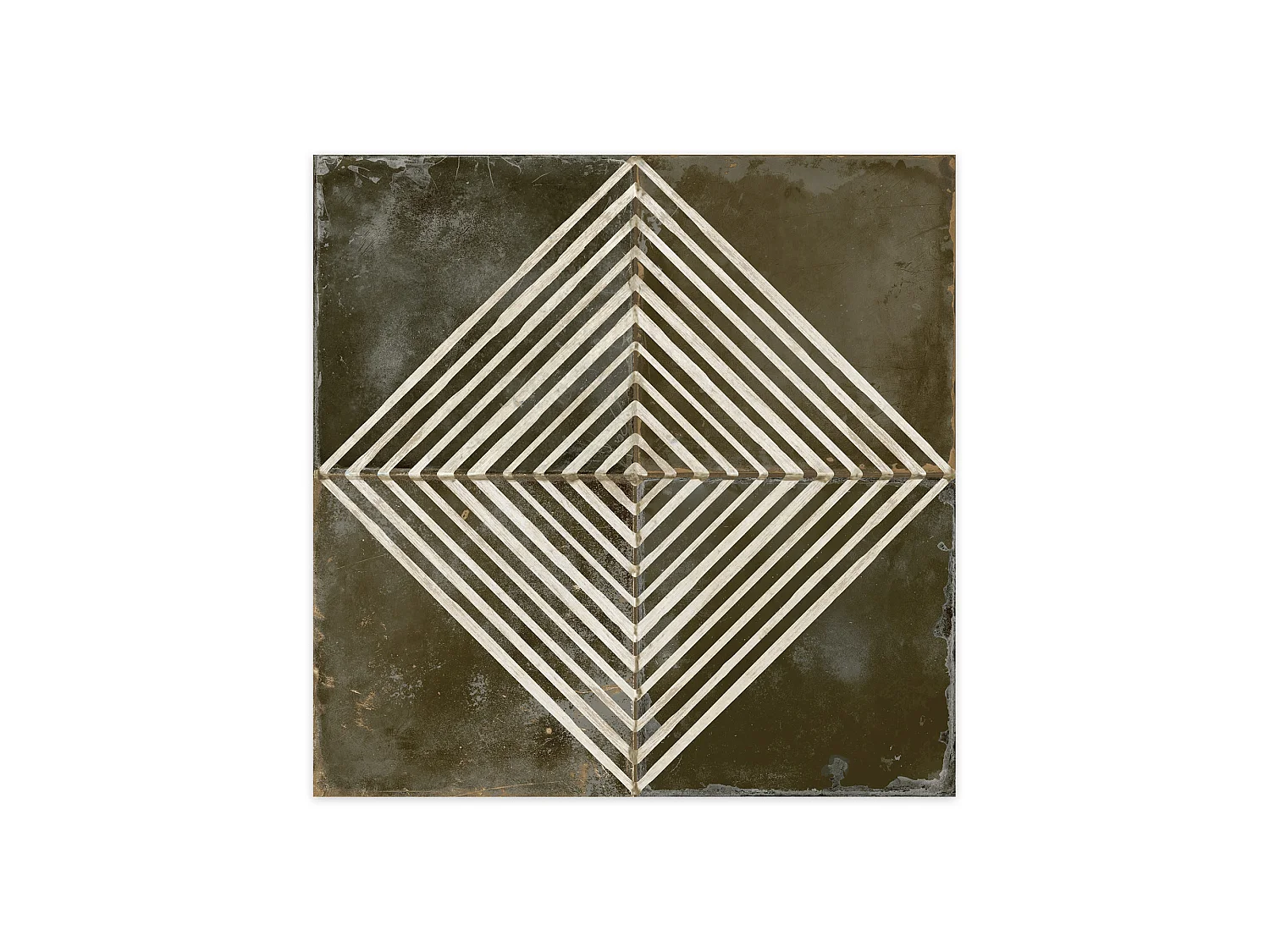 Carrelage Vintage effet Carreau ciment Noir Quadra 45x45x0,95 cm Rovessa - Sol et mur intérieur (vendu par carton de 1 m²) - RO'MA CARRELAGE