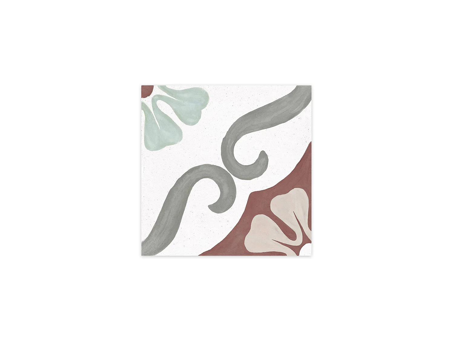 Carrelage effet Carreau ciment Florentis Rouge 22,3x22,3x0,9 cm Soriel - Sol et mur intérieur (vendu par carton de 0,65 m²) - RO'MA CARRELAGE