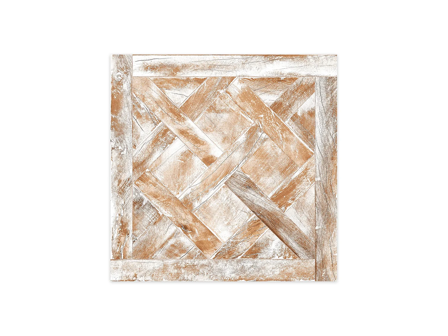 Carrelage Vintage effet Parquet Bois Blanc Vieilli Versailles 45x45x0,95 cm Virelno - Sol intérieur (vendu par carton de 1 m²) - RO'MA CARRELAGE