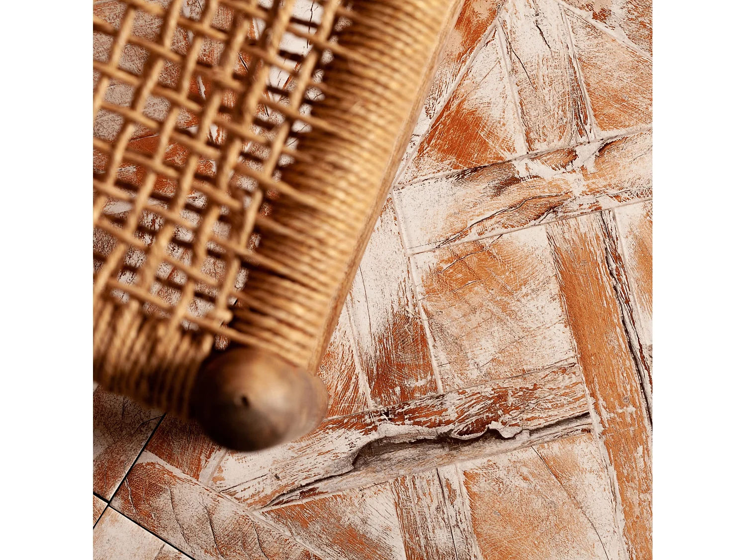 Carrelage Vintage effet Parquet Bois Blanc Vieilli Versailles 45x45x0,95 cm Virelno - Sol intérieur (vendu par carton de 1 m²) - RO'MA CARRELAGE