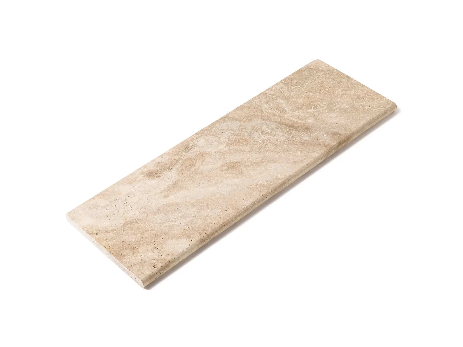 Margelle de piscine Travertin Beige Nuancé 100x33x3 cm Bord 1/2 Rond (à l'unité) - RO'MA NATURE