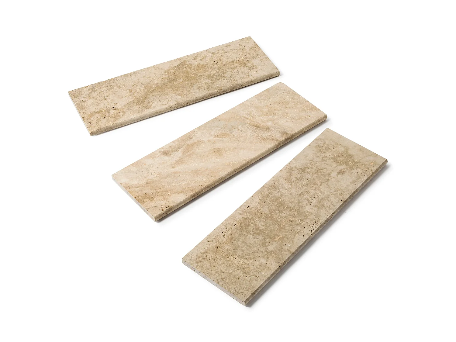 Margelle de piscine Travertin Beige Nuancé 100x33x3 cm Bord 1/2 Rond (à l'unité) - RO'MA NATURE
