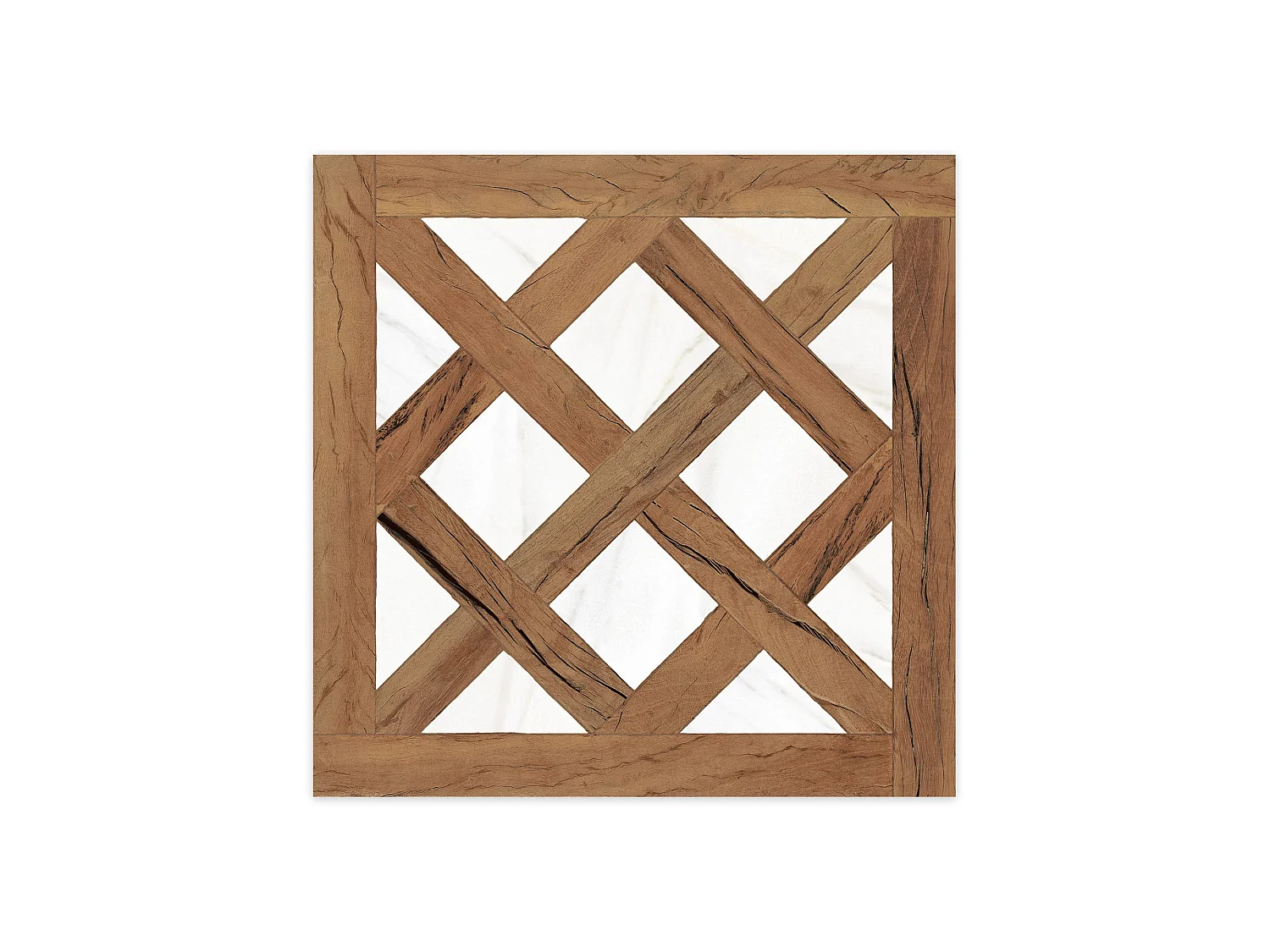 Carrelage Vintage effet Parquet Bois Pierre Blanche Versailles 45x45x0,95 cm Virelno - Sol intérieur (vendu par carton de 1 m²) - RO'MA CARRELAGE