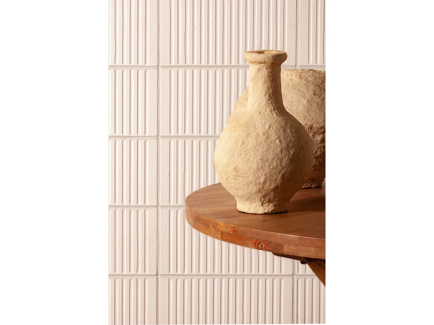 Carrelage Vintage Blanc Linea 40x20x1,03 cm Tavira - Mur intérieur (vendu par carton de 0,96 m²) - RO'MA CARRELAGE