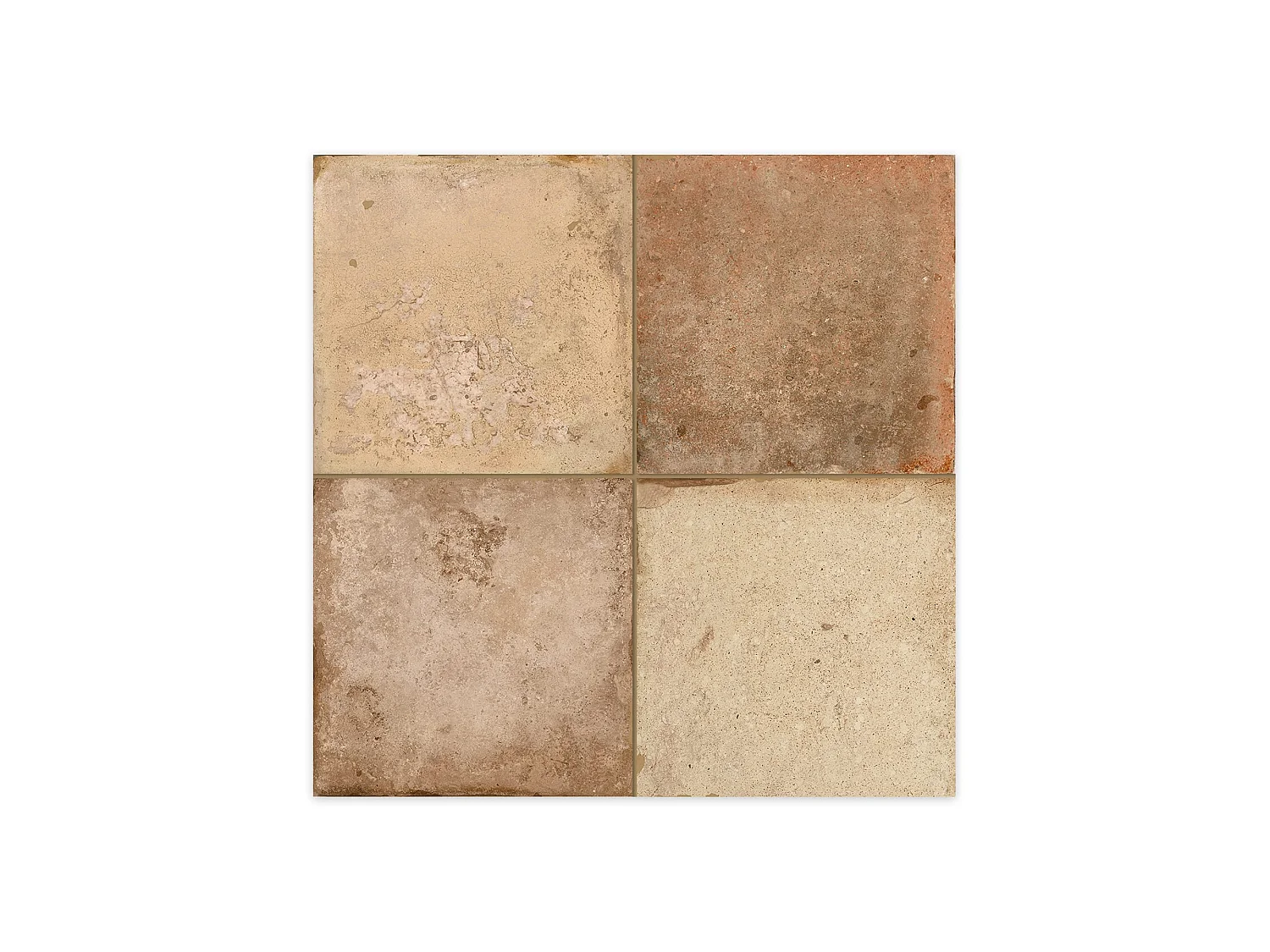 Carrelage Vintage effet Terre cuite Nature 45x45x0,95 cm Terravia - Sol et mur intérieur (vendu par carton de 1 m²) - RO'MA CARRELAGE