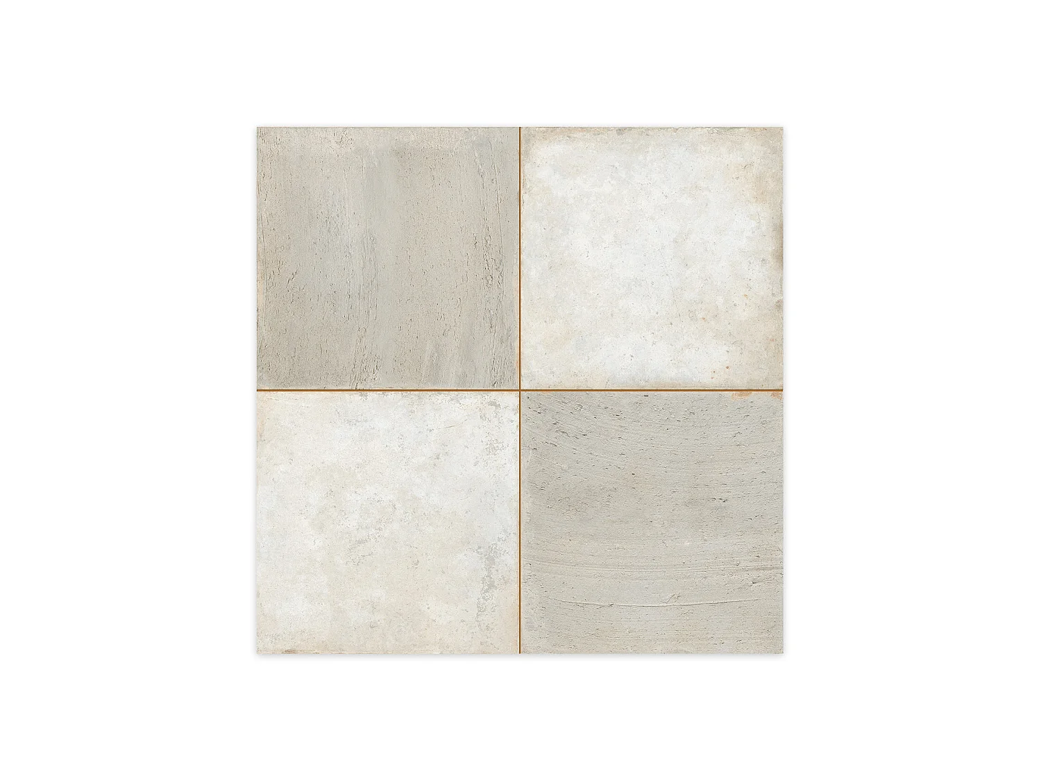Carrelage Vintage effet Carreau ciment Gris Damier 45x45x0,95 cm Rosaria - Sol et mur intérieur (vendu par carton de 1 m²) - RO'MA CARRELAGE