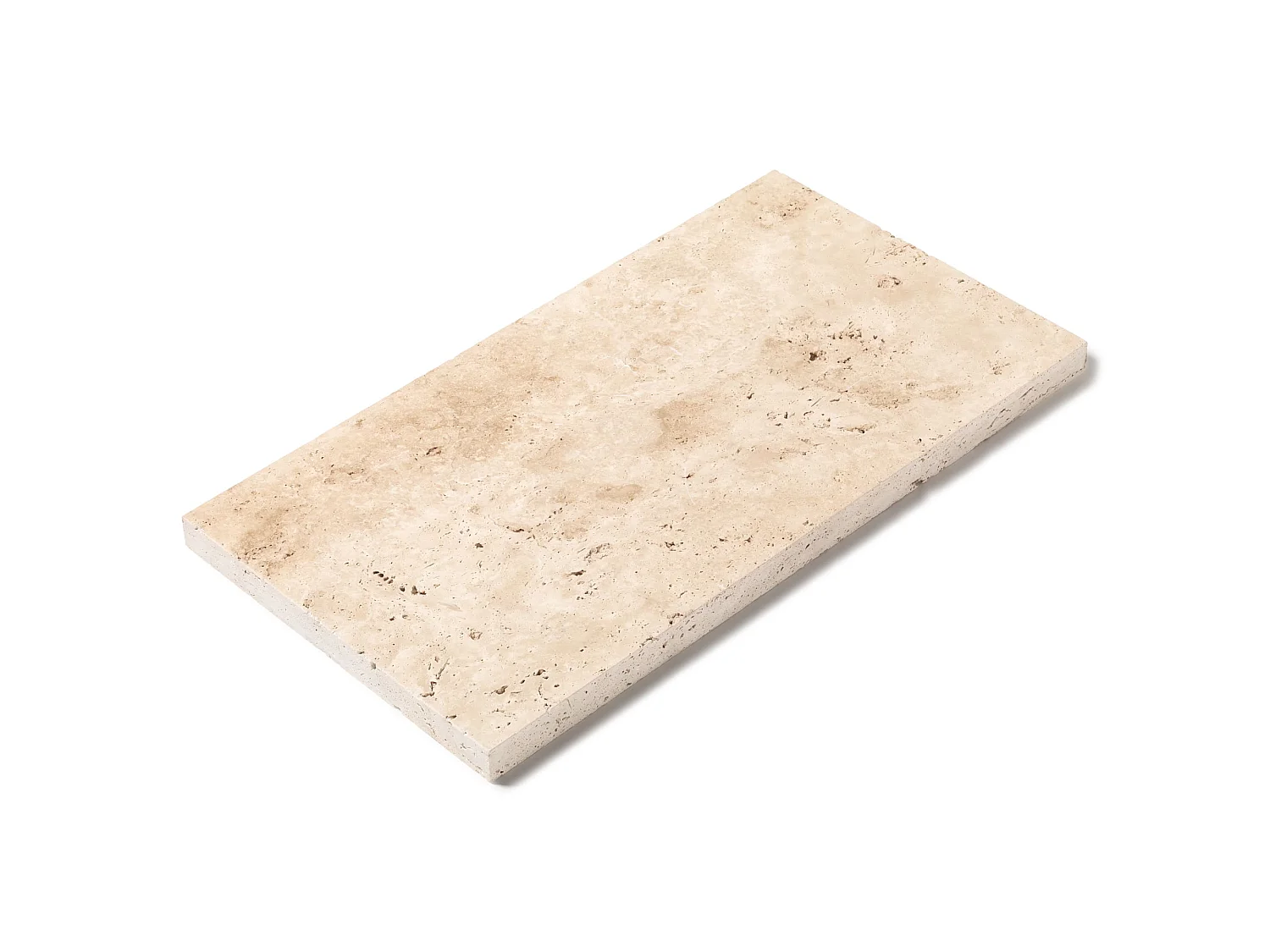 Margelle de piscine Travertin Beige Clair 61x33x3 cm Bord Droit (à l'unité) - RO'MA NATURE