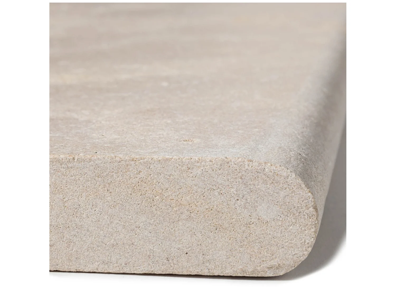 Margelle de piscine Pierre de l'Atlas Beige 61x33x3 cm Bord 1/2 Rond (à l'unité) - RO'MA NATURE