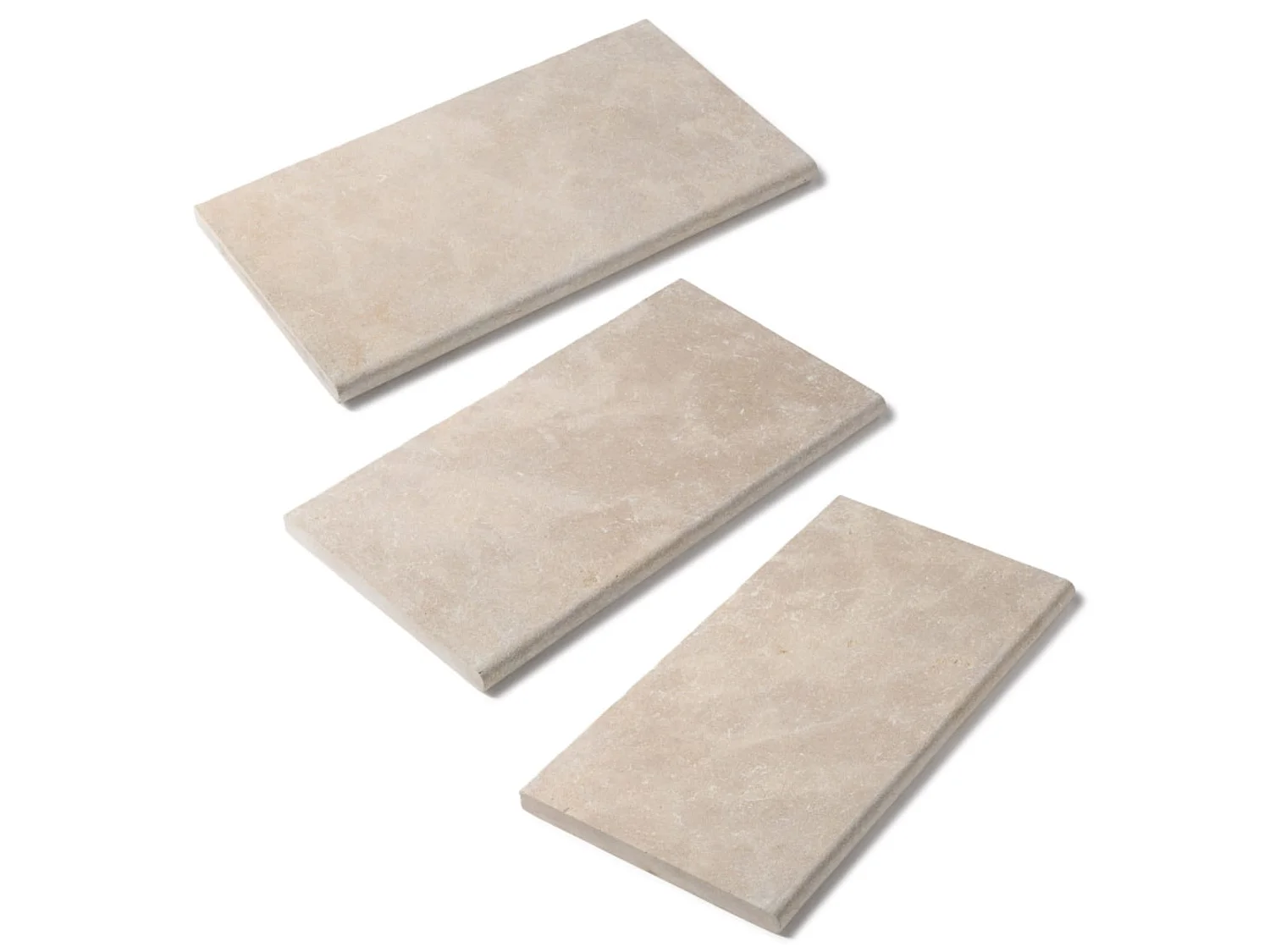 Margelle de piscine Pierre de l'Atlas Beige 61x33x3 cm Bord 1/2 Rond (à l'unité) - RO'MA NATURE