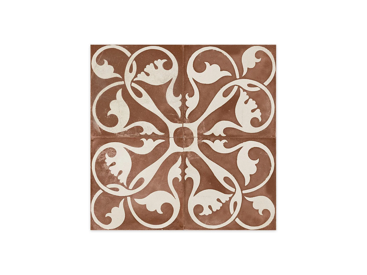 Carrelage Vintage effet Carreau ciment Terracotta 45x45x0,95 cm Morenca - Sol et mur intérieur (vendu par carton de 1 m²) - RO'MA CARRELAGE