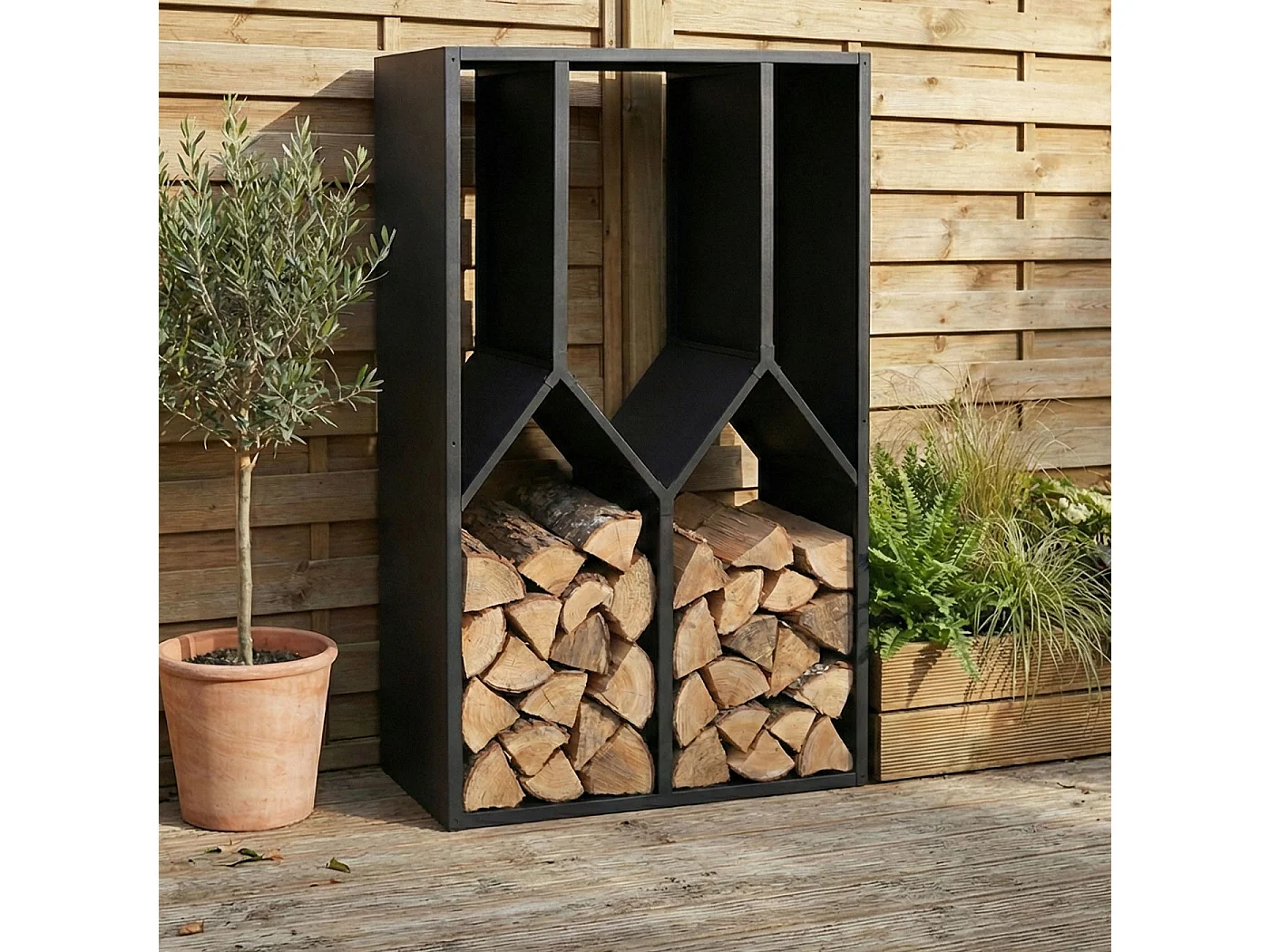 Stockage de bois de chauffage MCW-P76,  anthracite