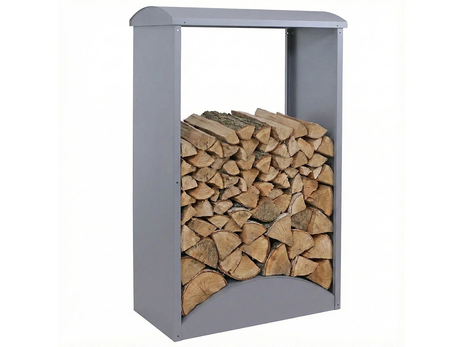 Stockage de bois de chauffage MCW-P77,  gris