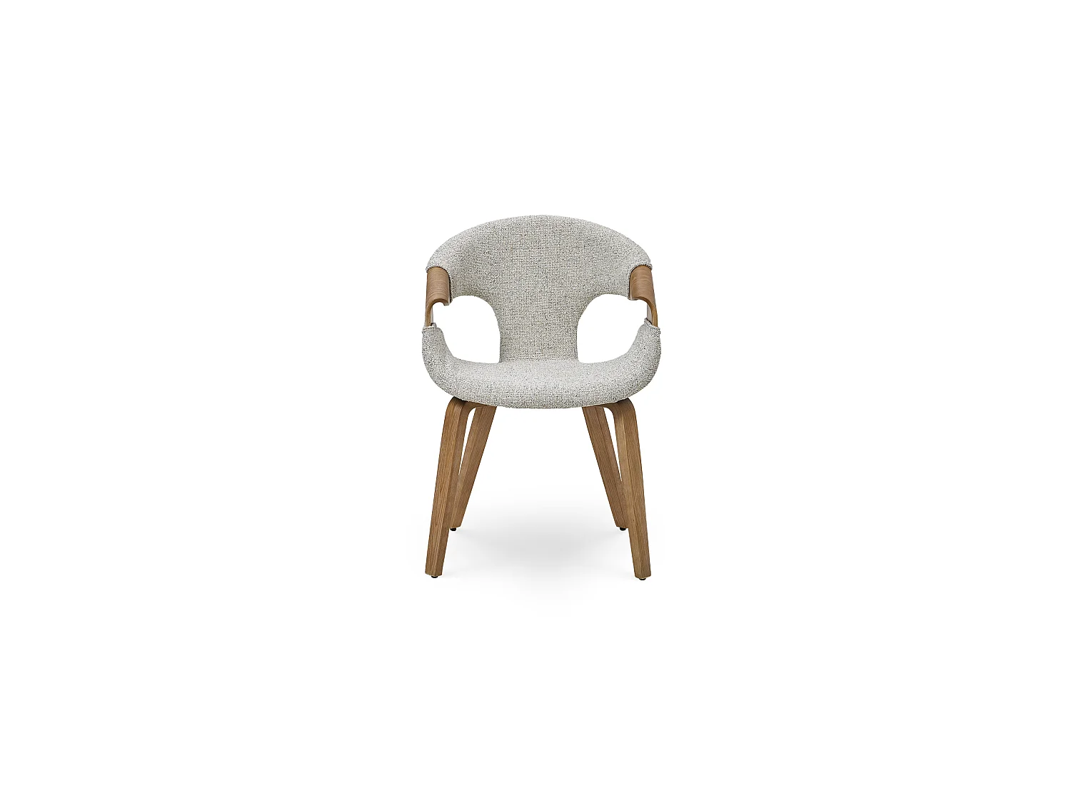 Chaise de salle à manger NEST en contreplaqué et tissu 54,5x56x79,5 (lot de 2)