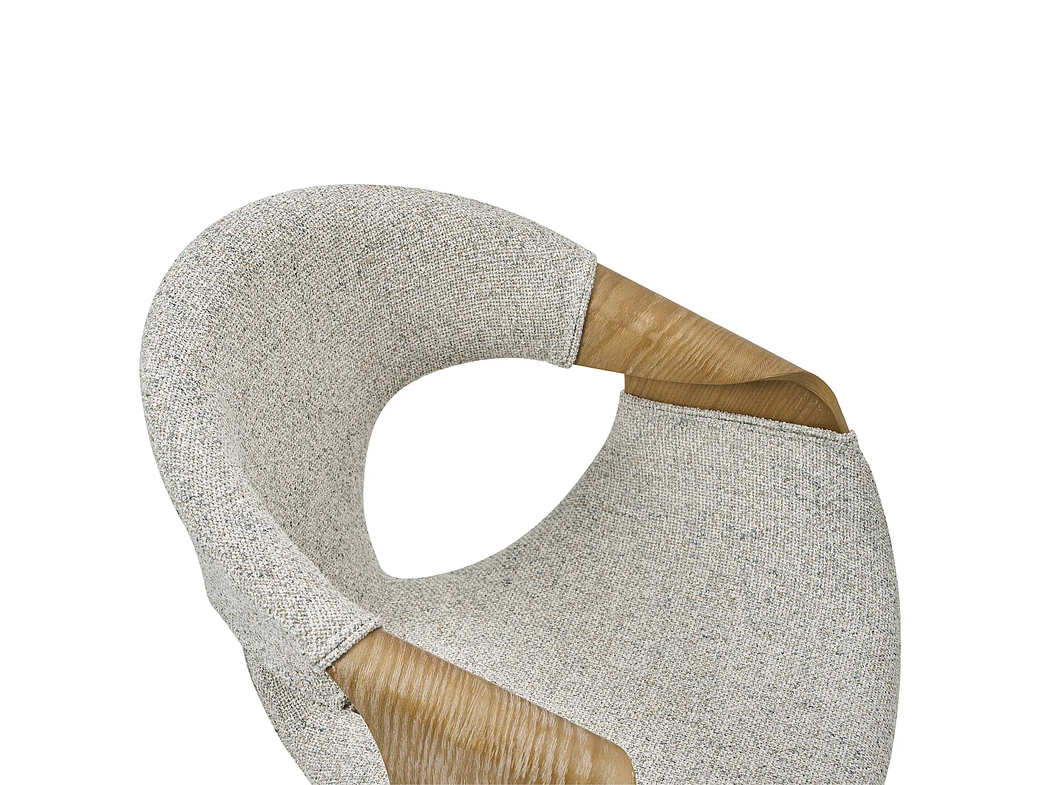 Chaise de salle à manger NEST en contreplaqué et tissu 54,5x56x79,5 (lot de 2)