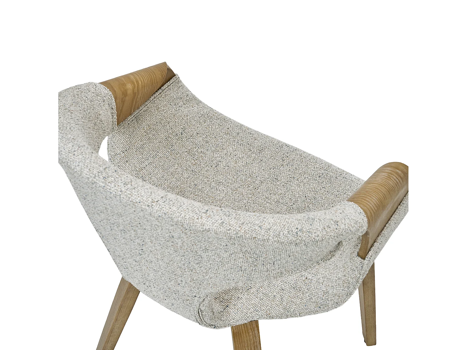 Chaise de salle à manger NEST en contreplaqué et tissu 54,5x56x79,5 (lot de 2)