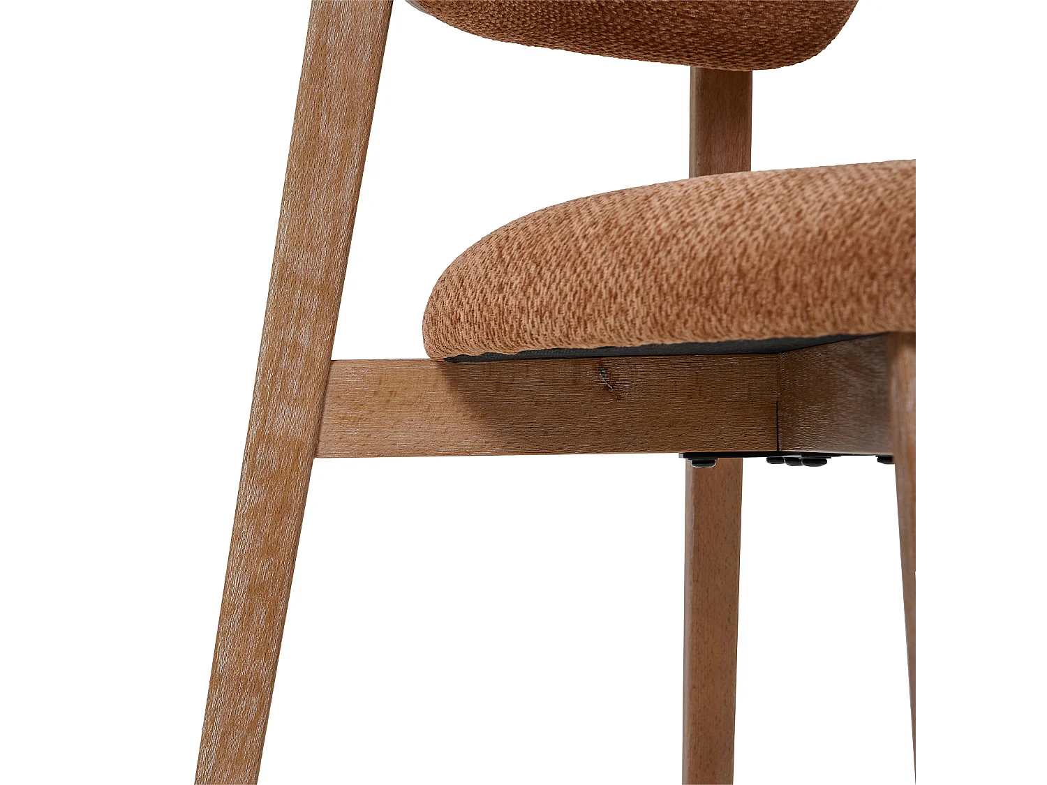 Chaise de salle à manger ANCHOR en hêtre et tissu 48x54x80 (lot de 2)
