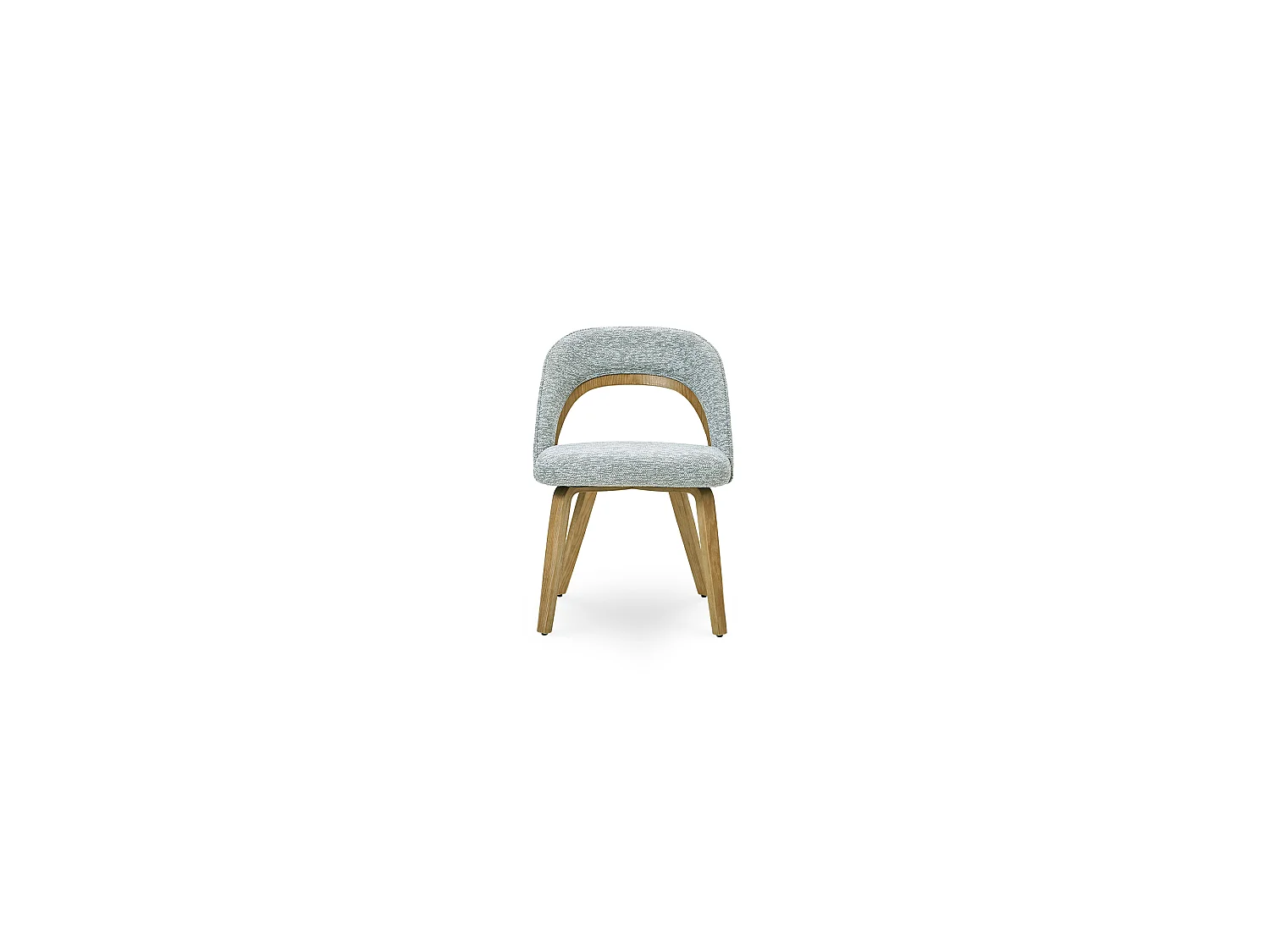 Chaise de salle à manger POISE en contreplaqué et tissu 54x58,5x79,5 (lot de 2)