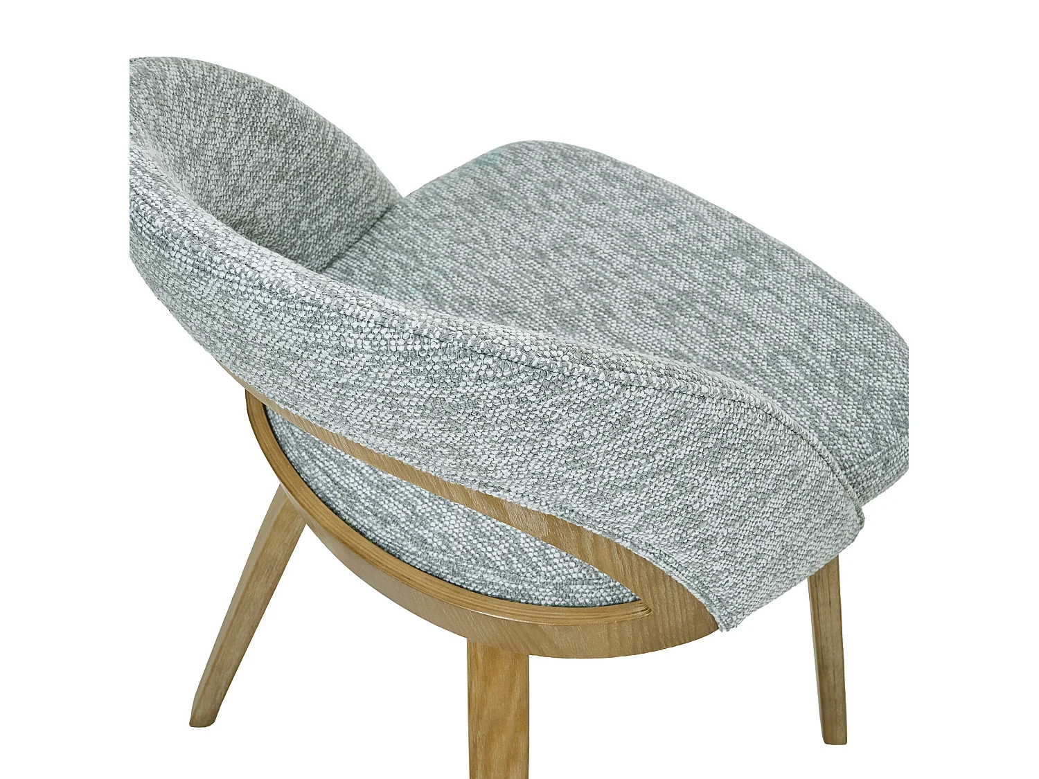 Chaise de salle à manger POISE en contreplaqué et tissu 54x58,5x79,5 (lot de 2)