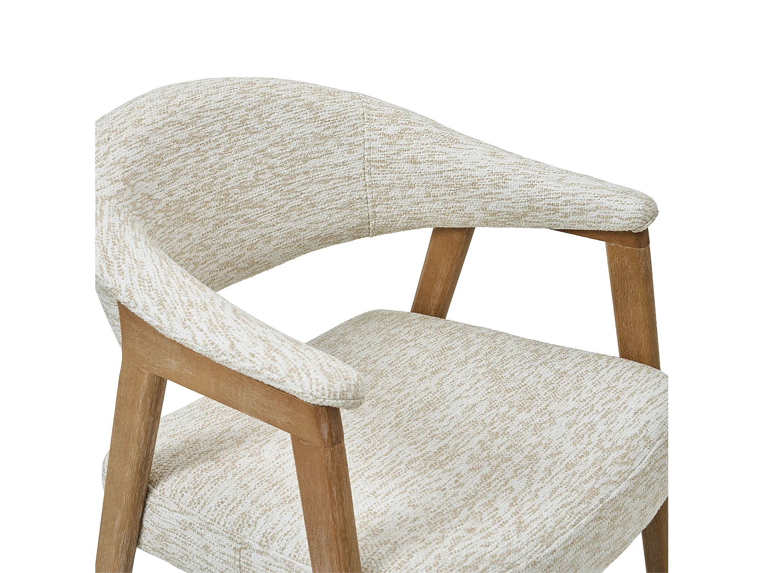 Chaise de salle à manger COMPOSE en hêtre et tissu 59x59,5x77 (lot de 2)