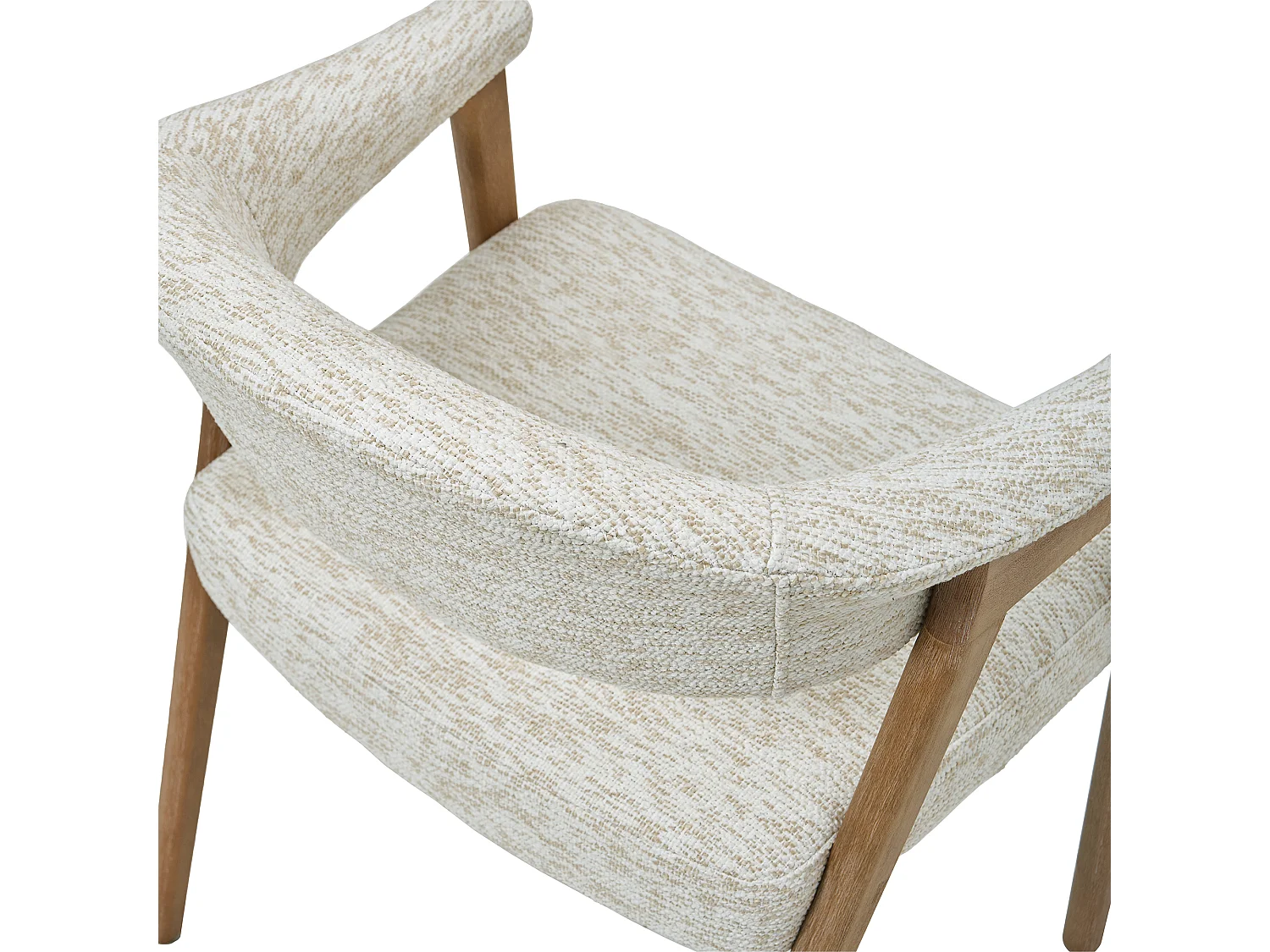 Chaise de salle à manger COMPOSE en hêtre et tissu 59x59,5x77 (lot de 2)