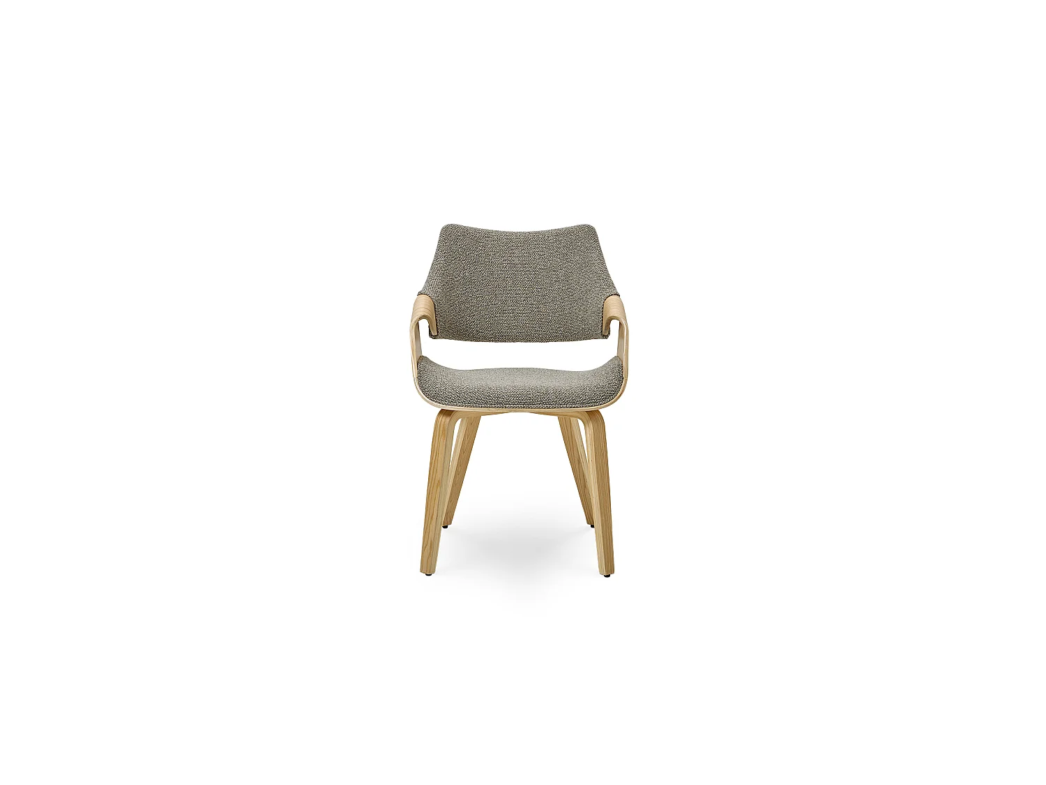 Chaise de salle à manger EMBRACE CUDDIE en chêne et tissu 55x56x82 (lot de 2)