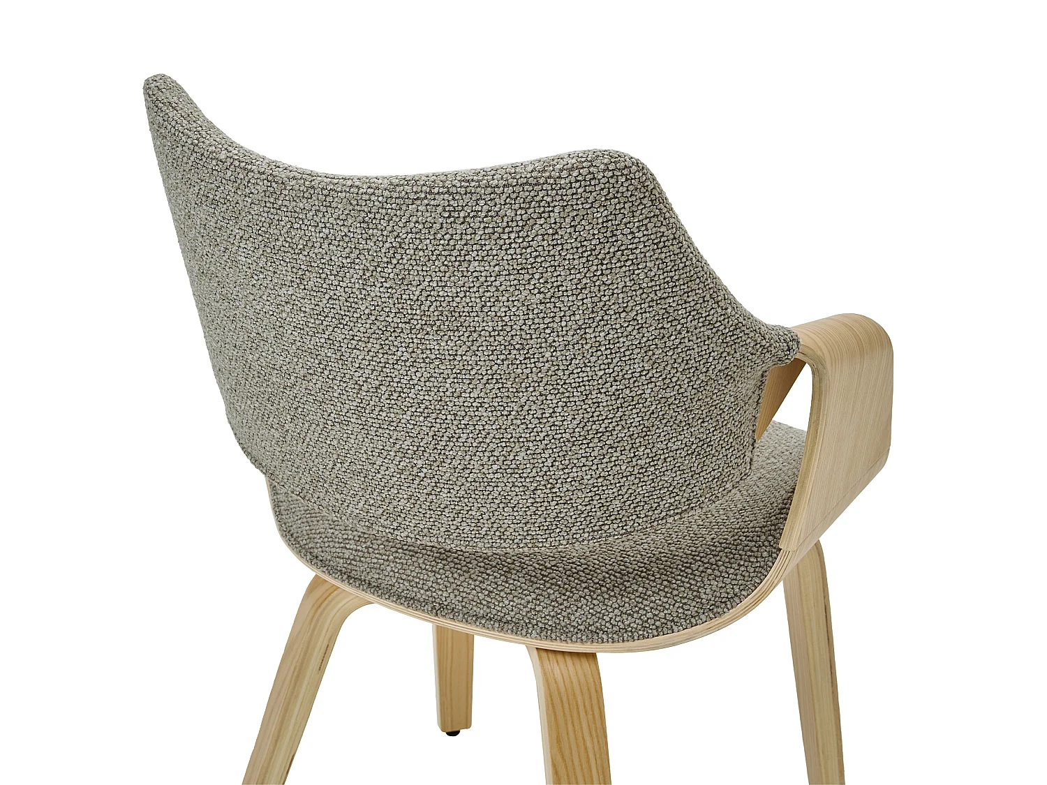 Chaise de salle à manger EMBRACE CUDDIE en chêne et tissu 55x56x82 (lot de 2)
