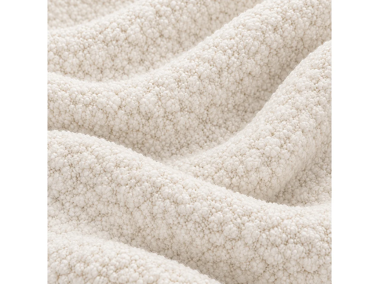 Canapé d'angle arrondi tissu écru Cloud Bis - Angle Droit