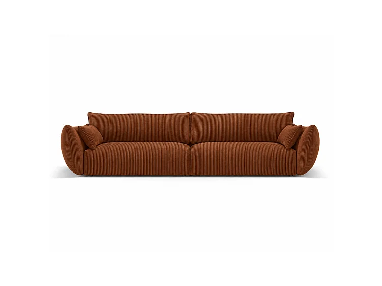 BONS 4-Sitzer Sofa 248 cm modular rostfarben POSO 39 Cordstoff Wohnzimmer