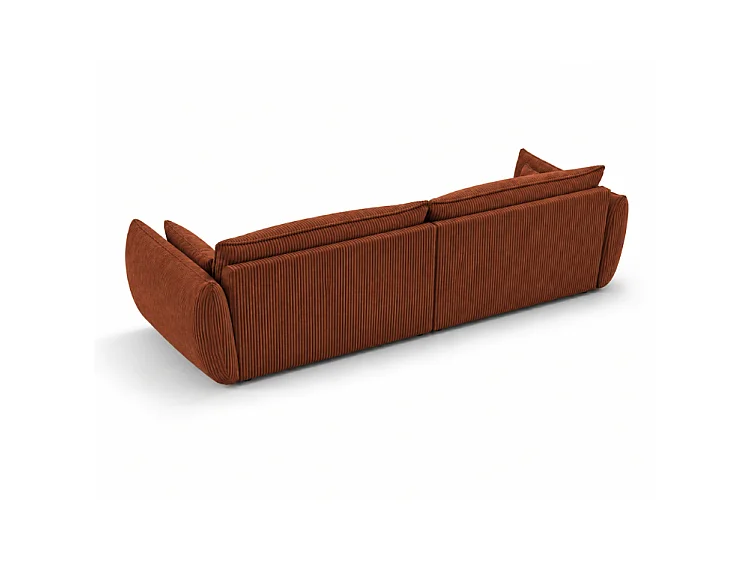 BONS 4-Sitzer Sofa 248 cm modular rostfarben POSO 39 Cordstoff Wohnzimmer