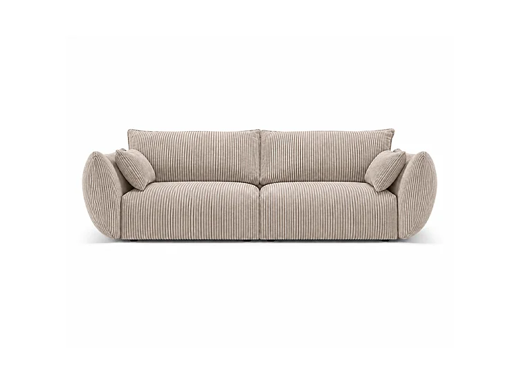 Sofa BONS 3-osobowa 208 cm modułowa beżowa POSO 2 sztruks do salonu