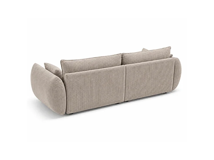 Sofa BONS 3-osobowa 208 cm modułowa beżowa POSO 2 sztruks do salonu
