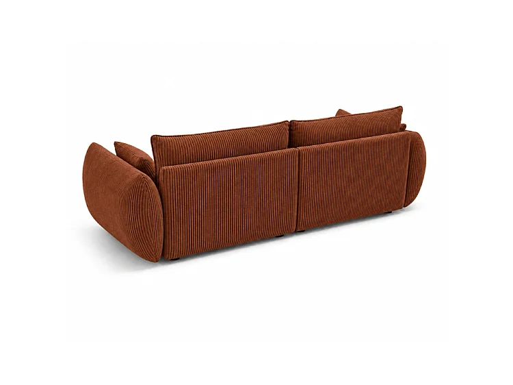 BONS 3-Sitzer Sofa 208 cm modular rostfarben POSO 39 Cordstoff Wohnzimmer