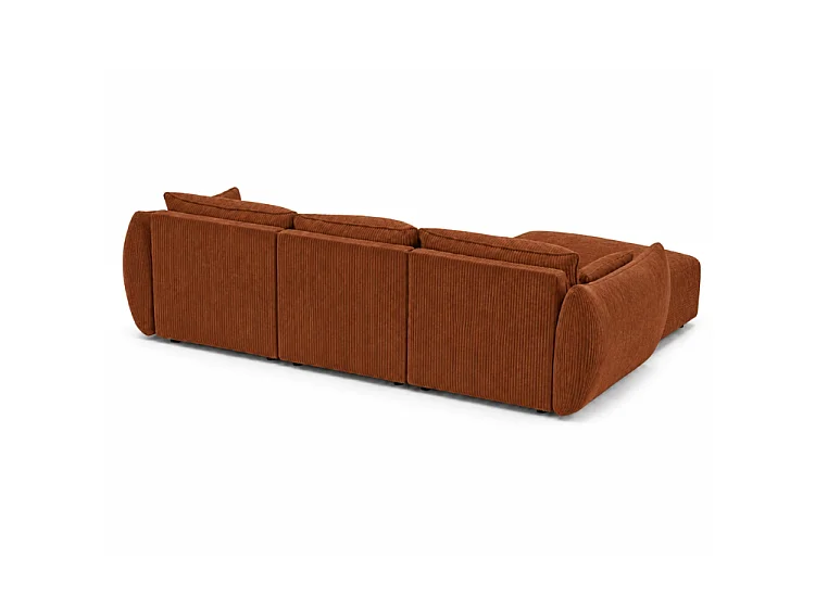 BONS Ecksofa modular rostfarben 308x170 cm POSO 39 Cordstoff rechts