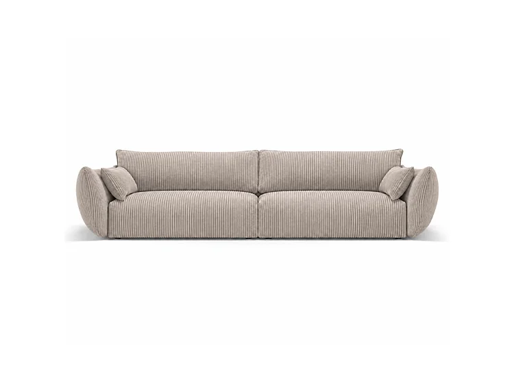 BONS 4-Sitzer Sofa 248 cm modular beige POSO 2 Cordstoff Wohnzimmer