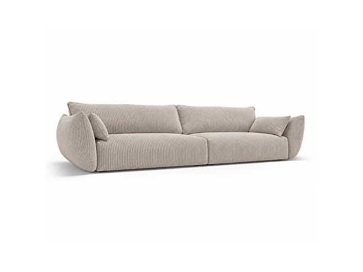 BONS 4-Sitzer Sofa 248 cm modular beige POSO 2 Cordstoff Wohnzimmer