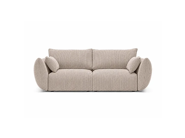 BONS 2-Sitzer Sofa 180 cm modular beige POSO 2 Cordstoff Wohnzimmer