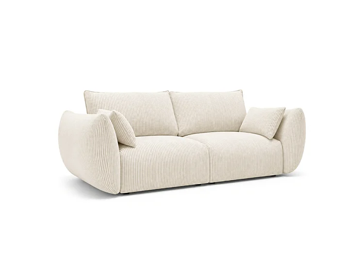 BONS 2-Sitzer Sofa 180 cm modular creme POSO 38 Cordstoff Wohnzimmer