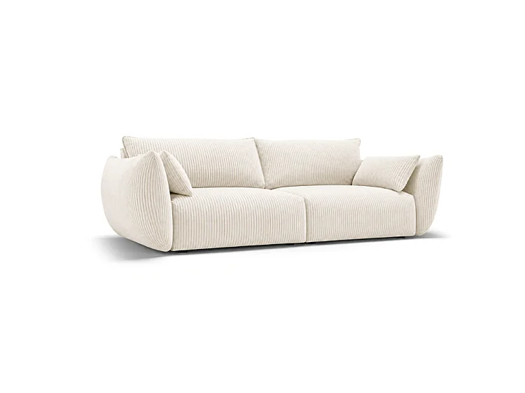 BONS 3-Sitzer Sofa 208 cm modular creme POSO 38 Cordstoff Wohnzimmer