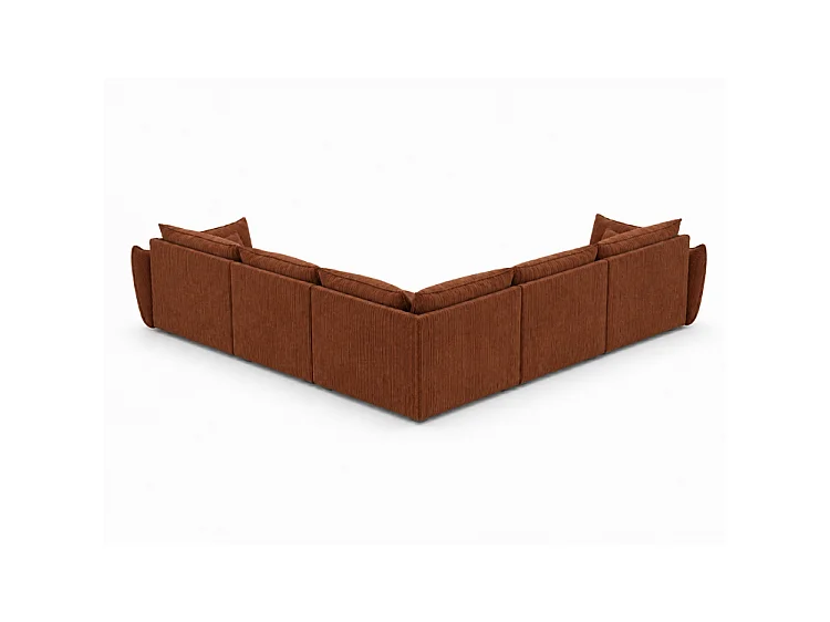 Großes BONS Ecksofa modular rostfarben 286x286 cm POSO 39 Cordstoff universal