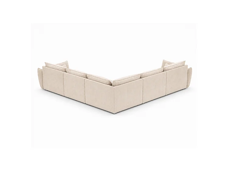 Großes BONS Ecksofa modular creme 286x286 cm POSO 38 Cordstoff universal
