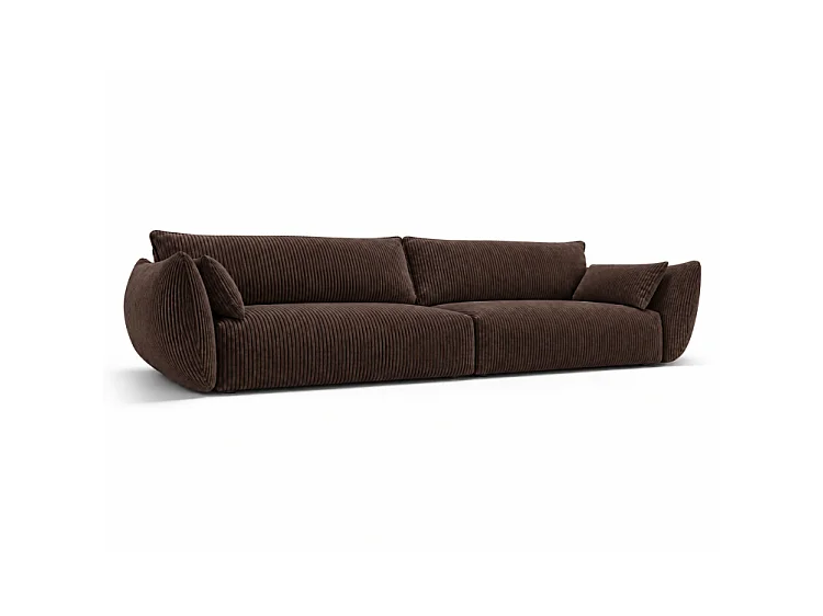 BONS 4-Sitzer Sofa 248 cm modular braun POSO 6 Cordstoff Wohnzimmer