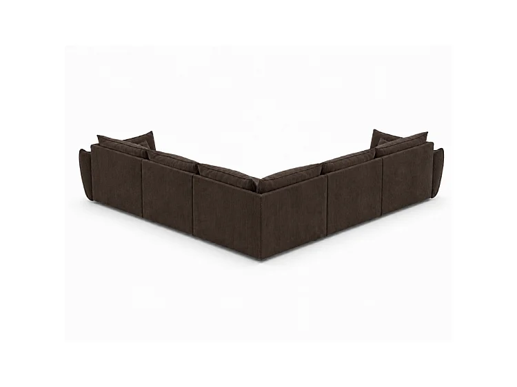 Großes BONS Ecksofa modular braun 286x286 cm POSO 6 Cordstoff universal