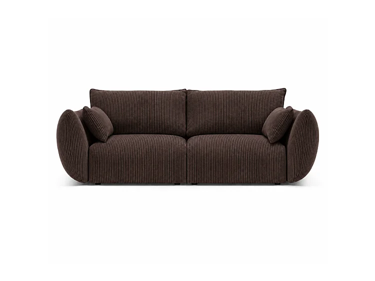 BONS 2-Sitzer Sofa 180 cm modular braun POSO 6 Cordstoff Wohnzimmer