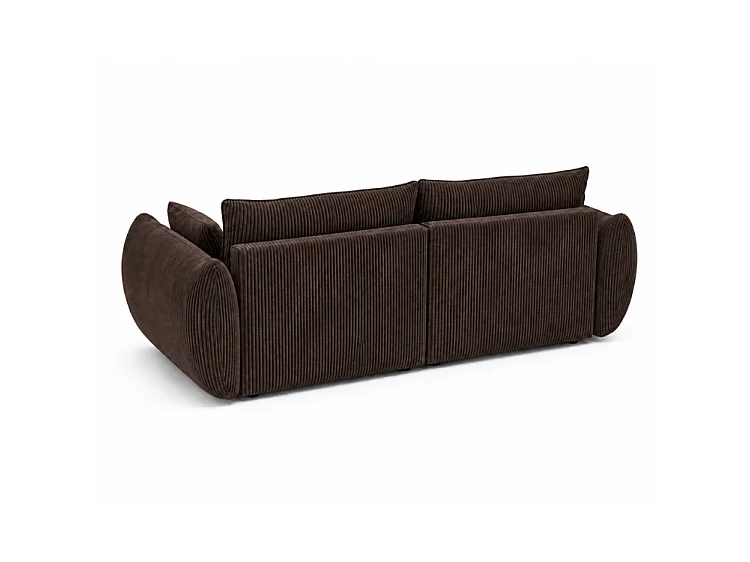 BONS 2-Sitzer Sofa 180 cm modular braun POSO 6 Cordstoff Wohnzimmer